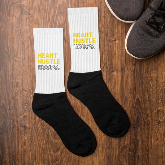 Heart Hustle Hoops (Yellow) - Socks
