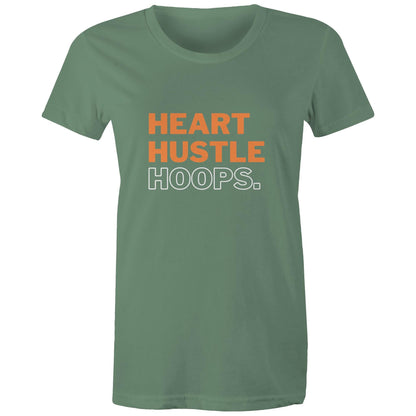 Heart Hustle Hoops (Orange) - AS Colour - Women's Maple Tee