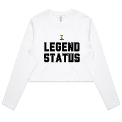 "Legend Status" Legends with Bevo - AS Colour - Women's Long Sleeve Crop Tee