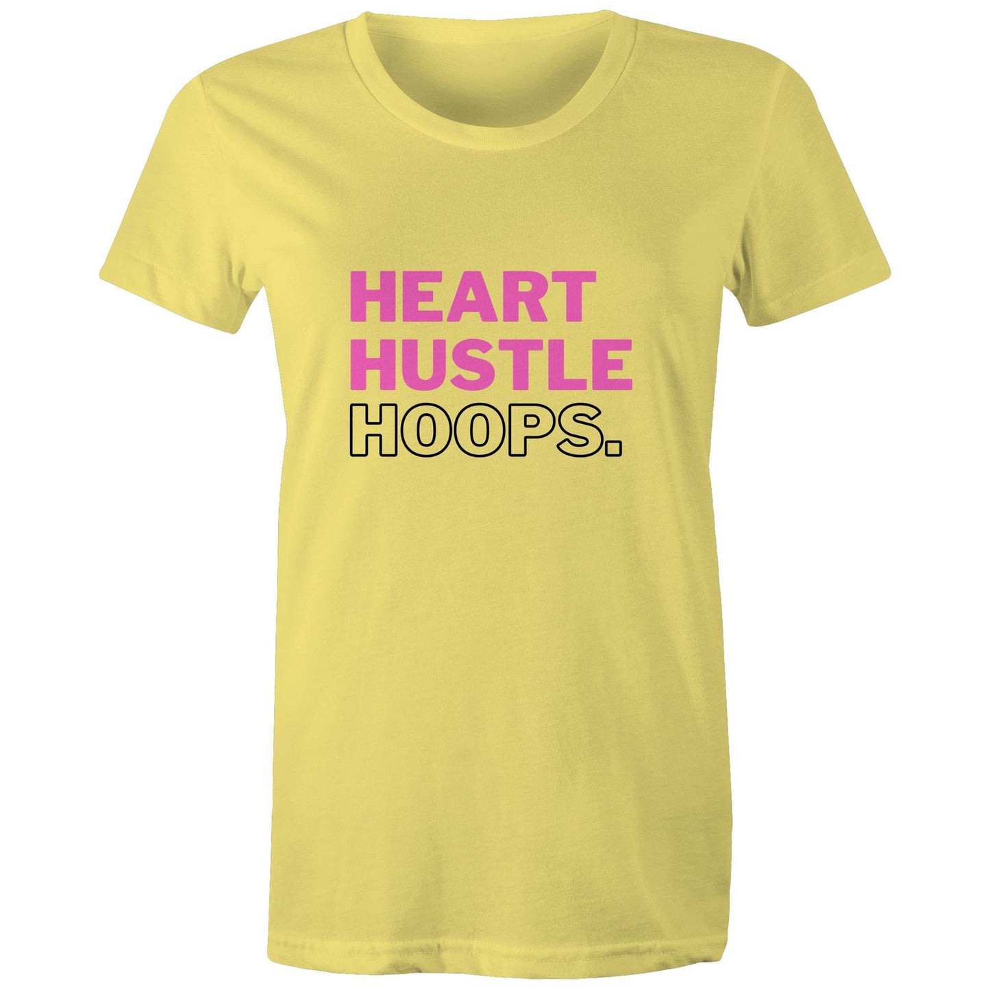 Heart Hustle Hoops (pink) - AS Colour - Women's Maple Tee