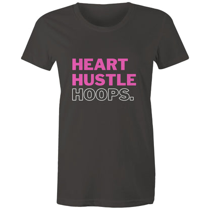 Heart Hustle Hoops (pink) - AS Colour - Women's Maple Tee