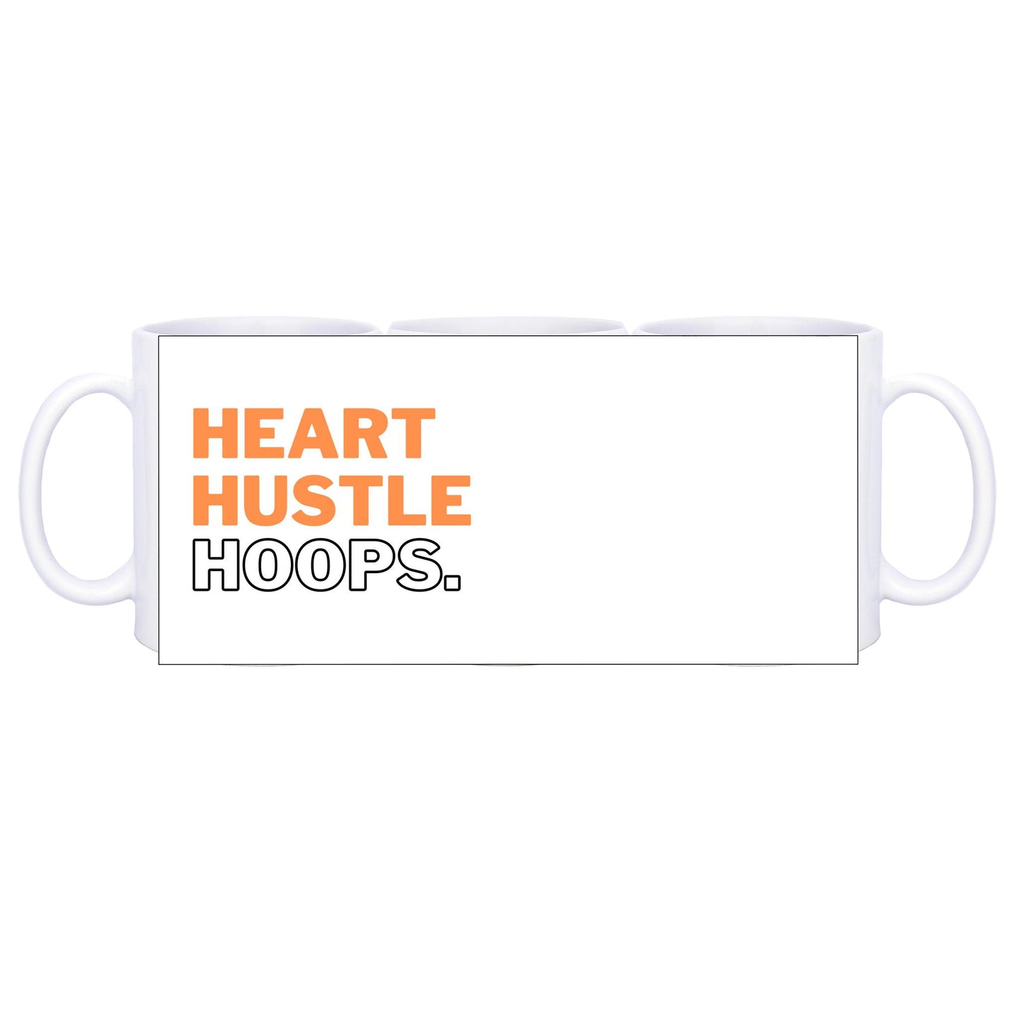 Heart Hustle Hoops (Orange) - 11oz Ceramic Mug