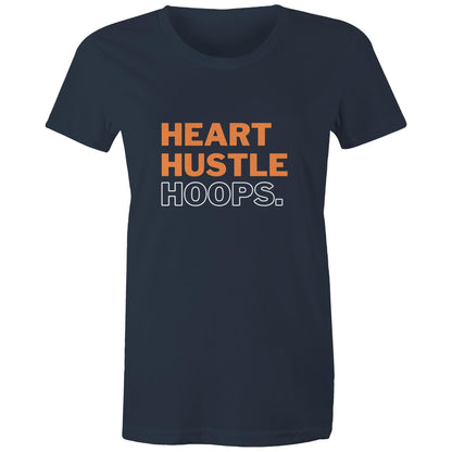 Heart Hustle Hoops (Orange) - AS Colour - Women's Maple Tee