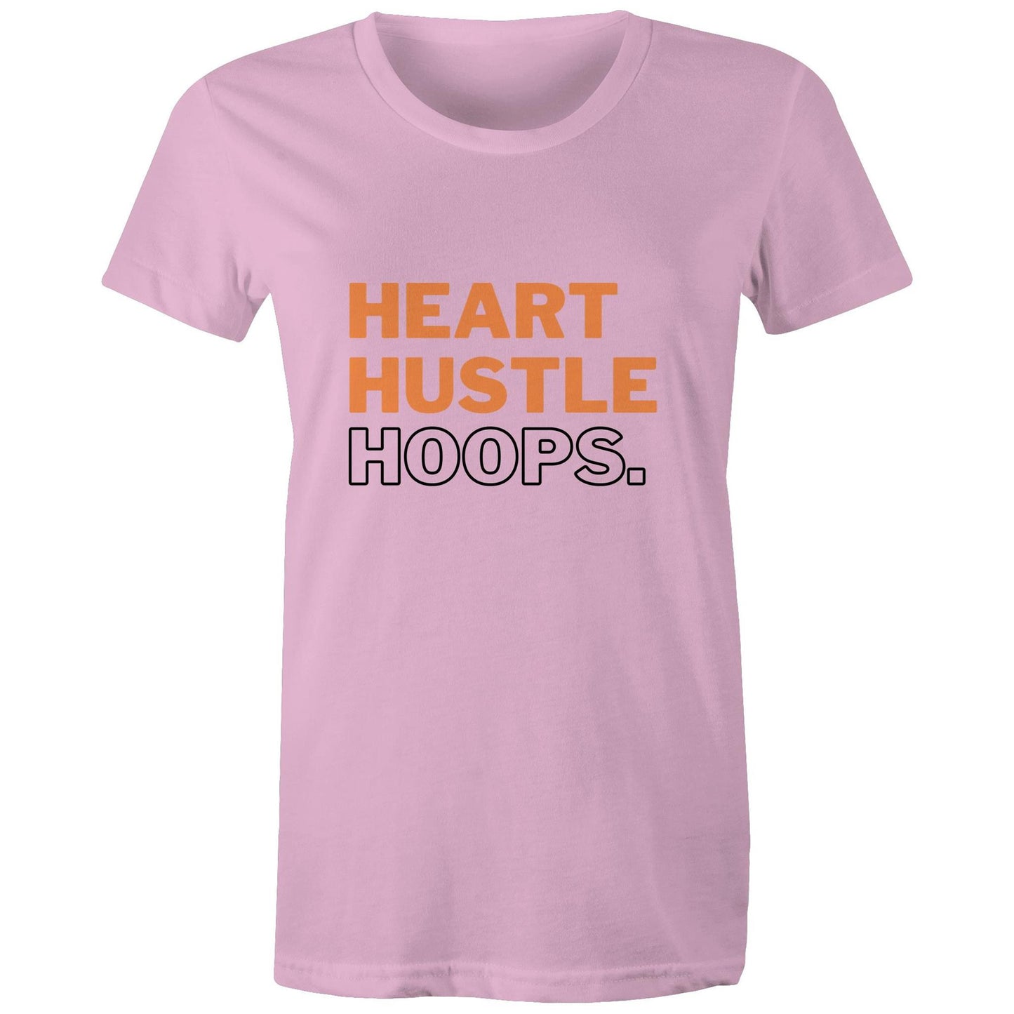 Heart Hustle Hoops (Orange) - AS Colour - Women's Maple Tee