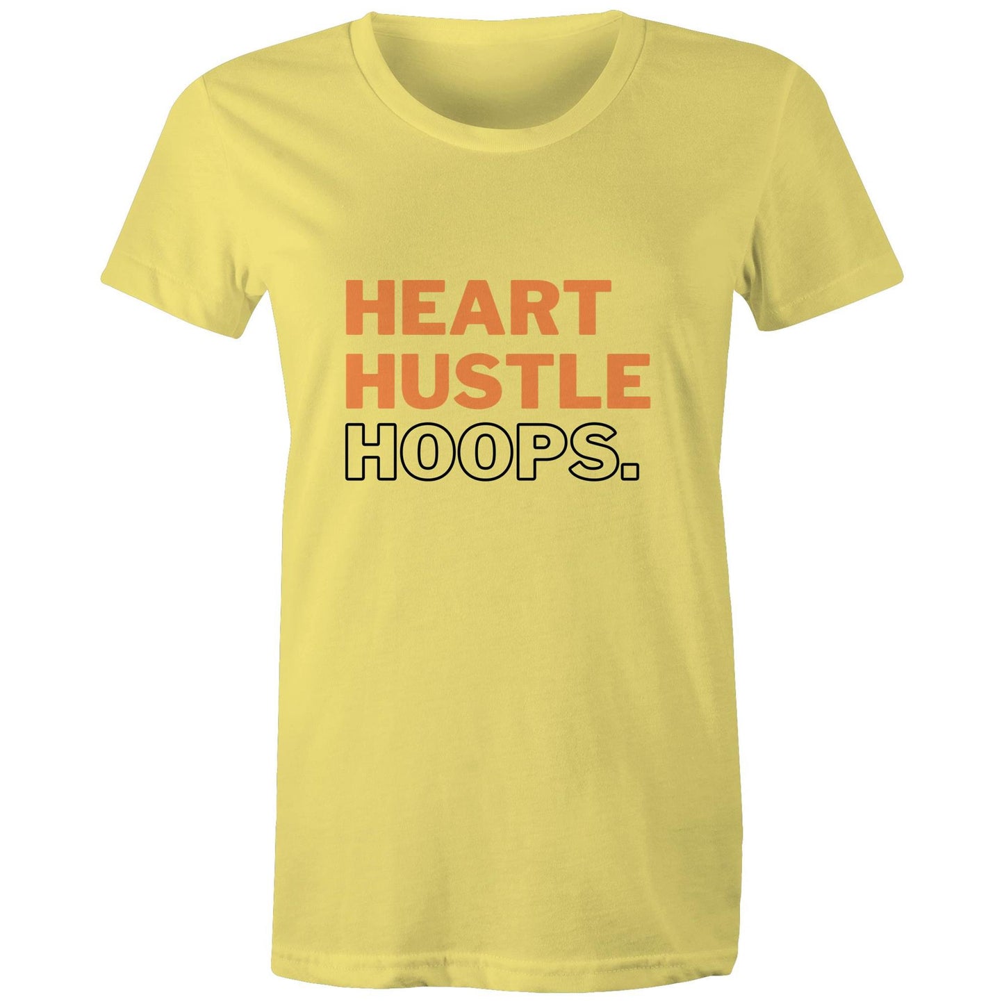 Heart Hustle Hoops (Orange) - AS Colour - Women's Maple Tee