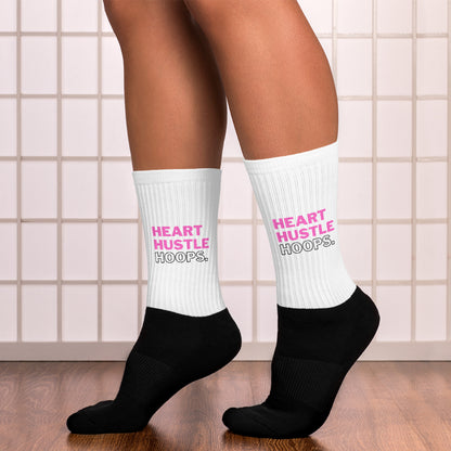 Heart Hustle Hoops (Pink) Socks