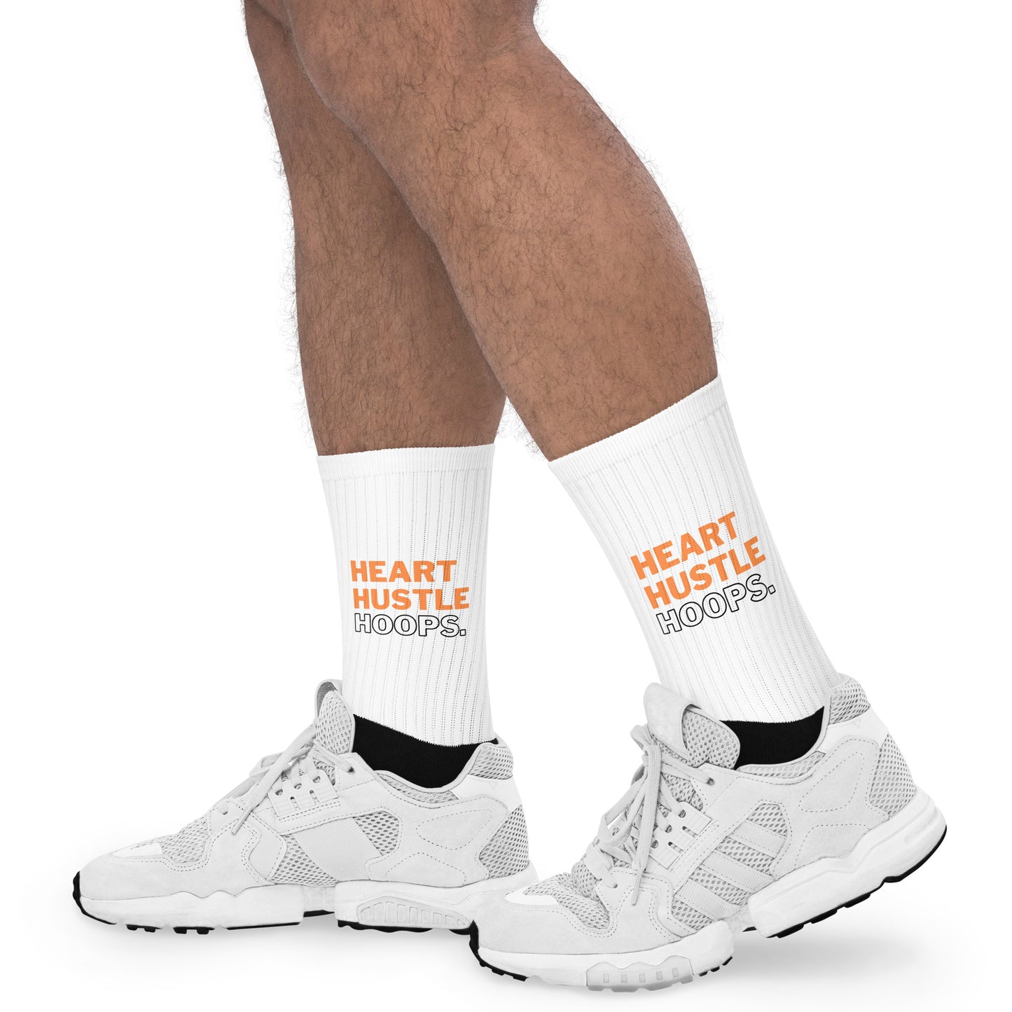 Heart Hustle Hoops (Orange) - Socks