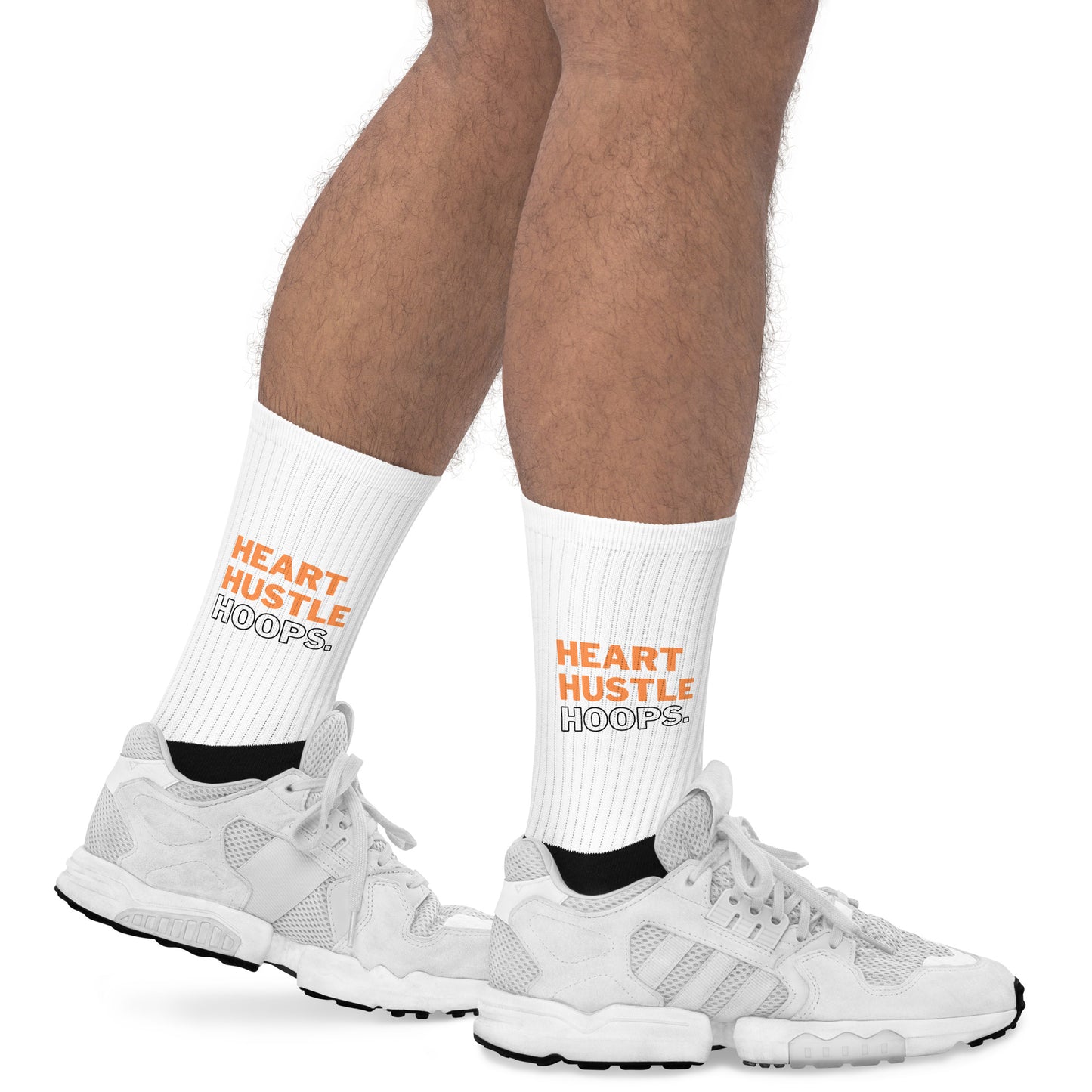 Heart Hustle Hoops (Orange) - Socks