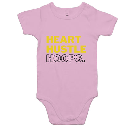 Heart Hustle Hoops (Yellow) - AS Colour Mini Me - Baby Onesie Romper