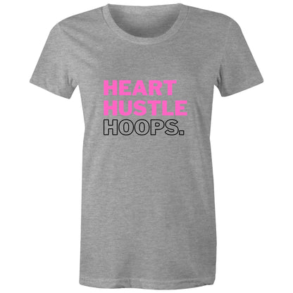 Heart Hustle Hoops (pink) - AS Colour - Women's Maple Tee
