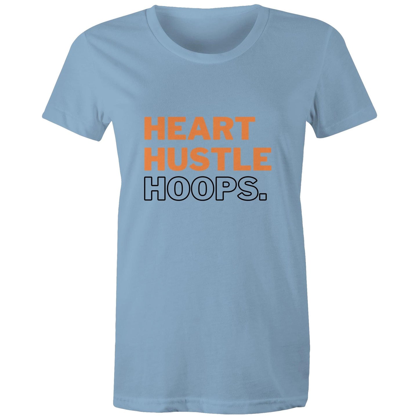 Heart Hustle Hoops (Orange) - AS Colour - Women's Maple Tee