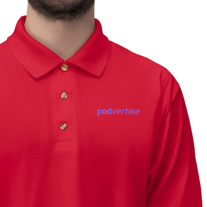 Podvertise Men's Jersey Polo Shirt (purple logo embroided)