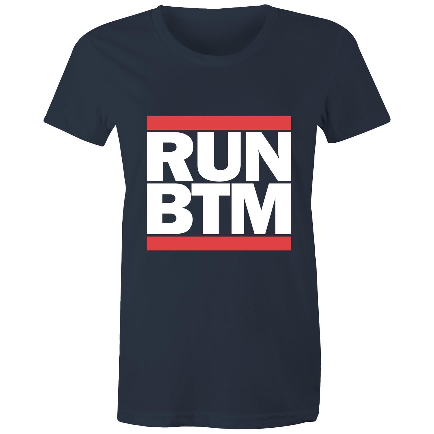 RUN BTM (White font) - Sportage Surf - Womens T-shirt