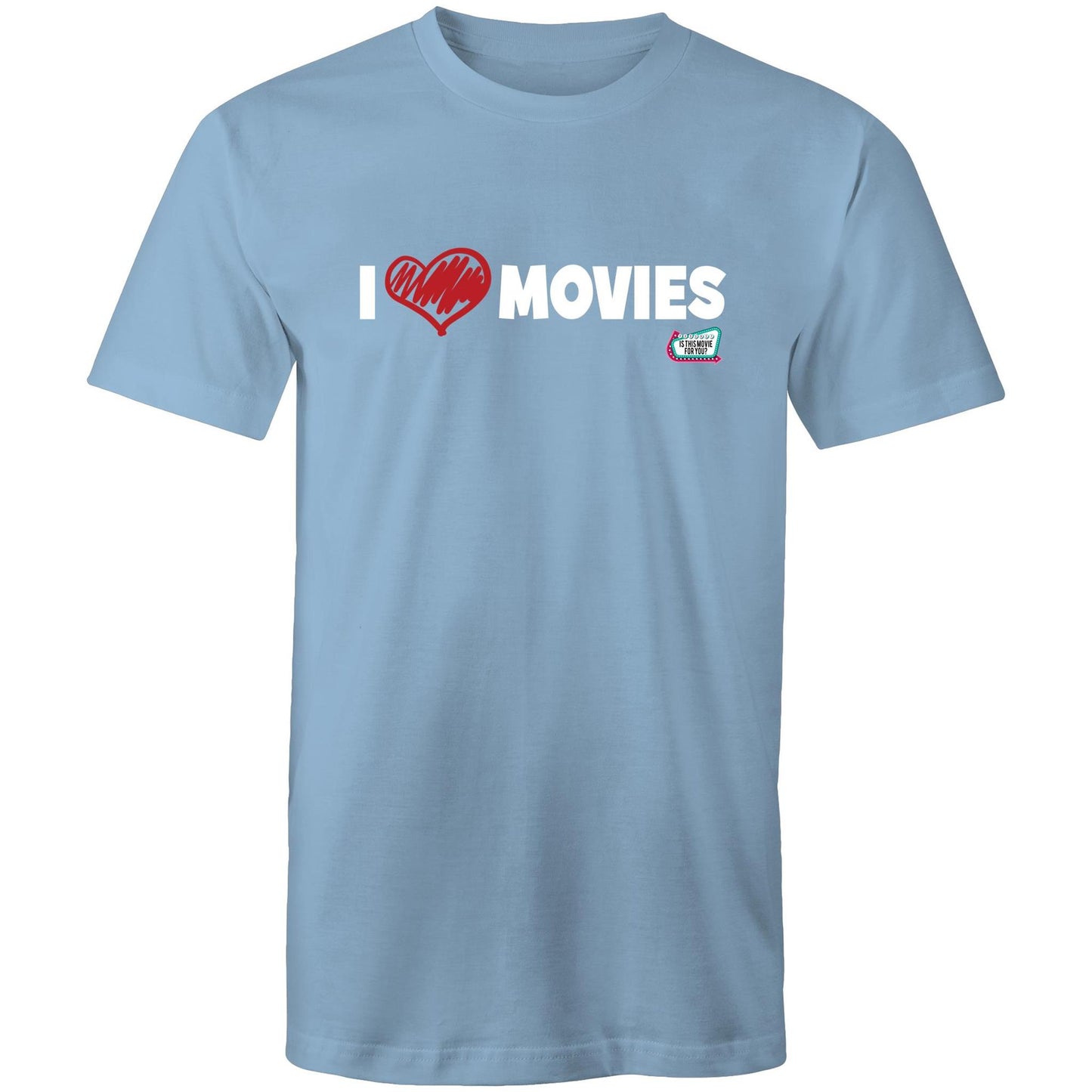 'I Love Movies' - Is This Movie For You? (white font) - AS Colour Staple - Mens T-Shirt