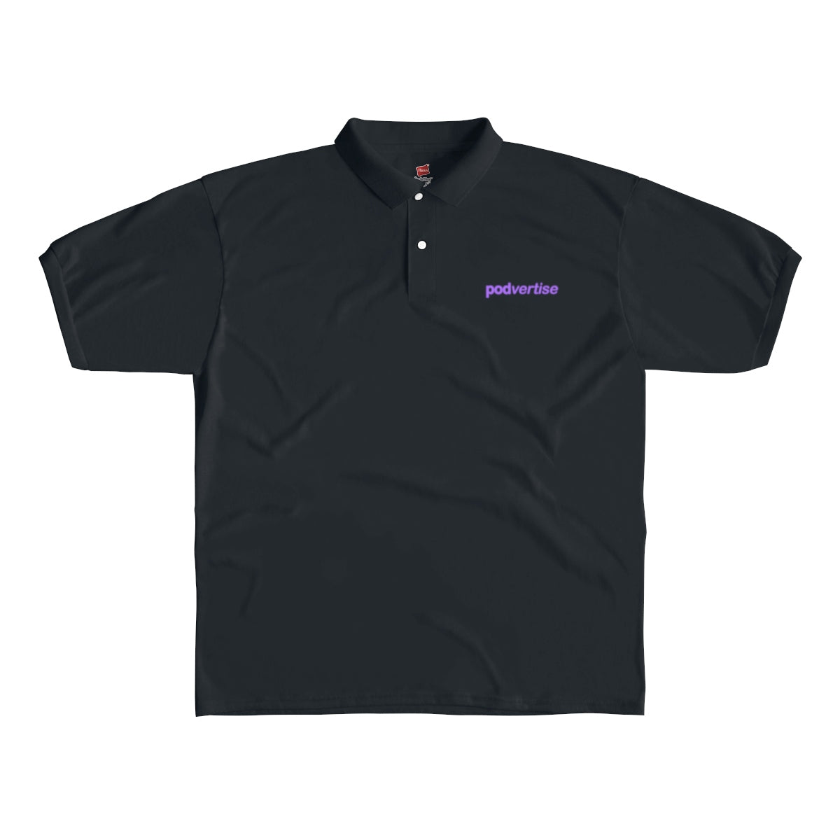 Podvertise Men's Polo Shirt (purple logo)