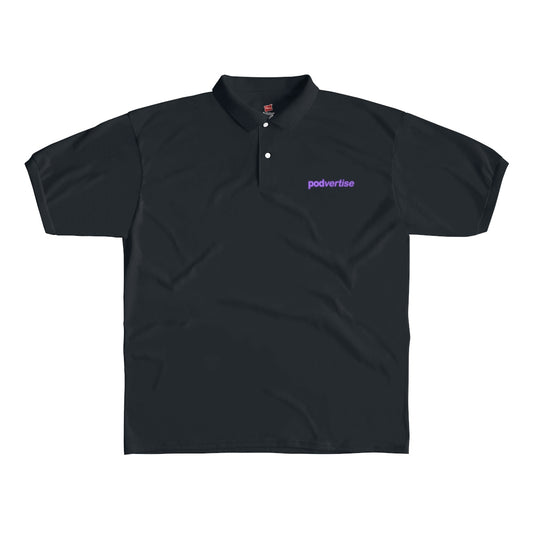 Podvertise Men's Polo Shirt (purple logo)
