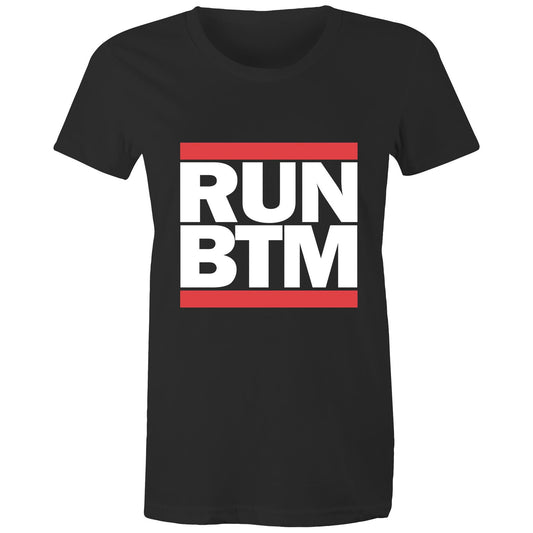 RUN BTM (White font) - Sportage Surf - Womens T-shirt