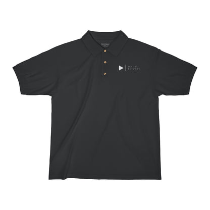 Auscast Network Men's Jersey Polo Shirt - (logo white)