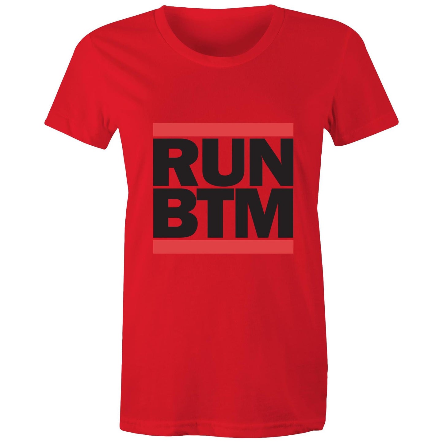 RUN BTM (Black font) - Sportage Surf - Womens T-shirt