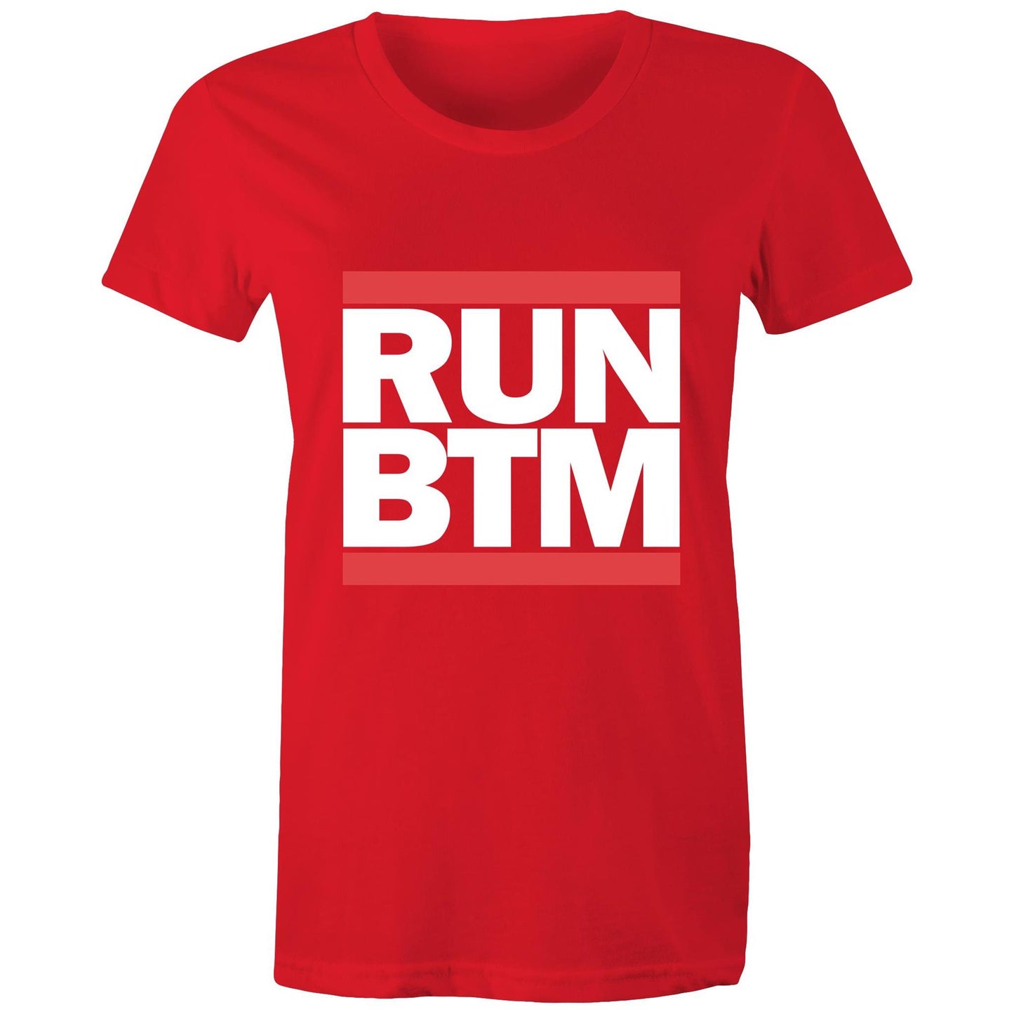 RUN BTM (White font) - Sportage Surf - Womens T-shirt