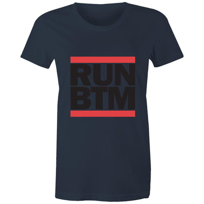 RUN BTM (Black font) - Sportage Surf - Womens T-shirt