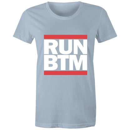 RUN BTM (White font) - Sportage Surf - Womens T-shirt