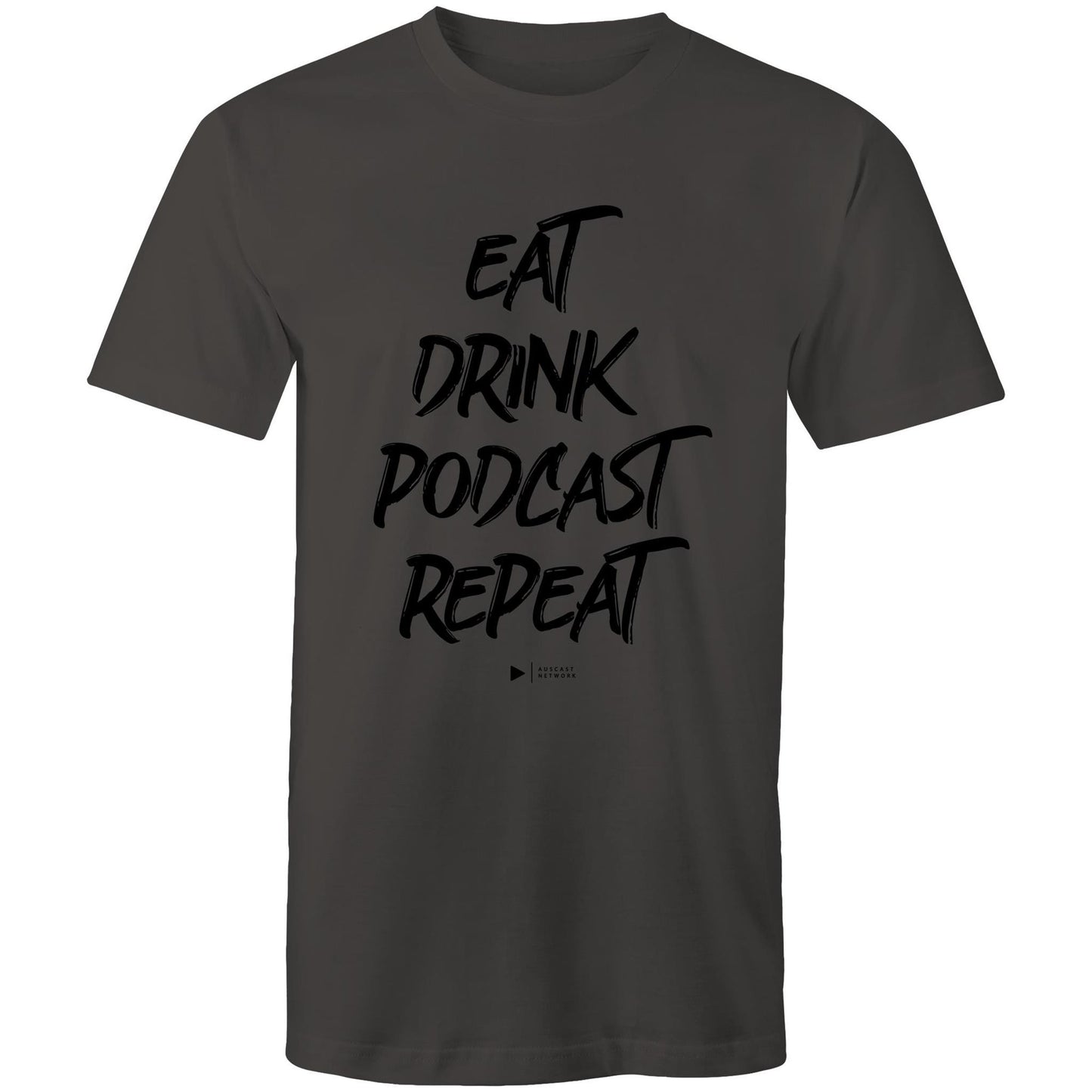 Eat, Drink, Podcast, Repeat (Black font) - AS Colour Staple - Mens T-Shirt