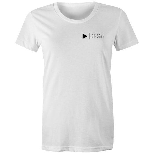 Auscast Network (Black pocket logo) - AS Colour - Women's Maple Organic Tee