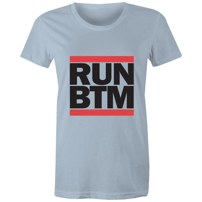 RUN BTM (Black font) - Sportage Surf - Womens T-shirt