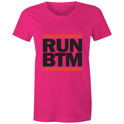 RUN BTM (Black font) - Sportage Surf - Womens T-shirt