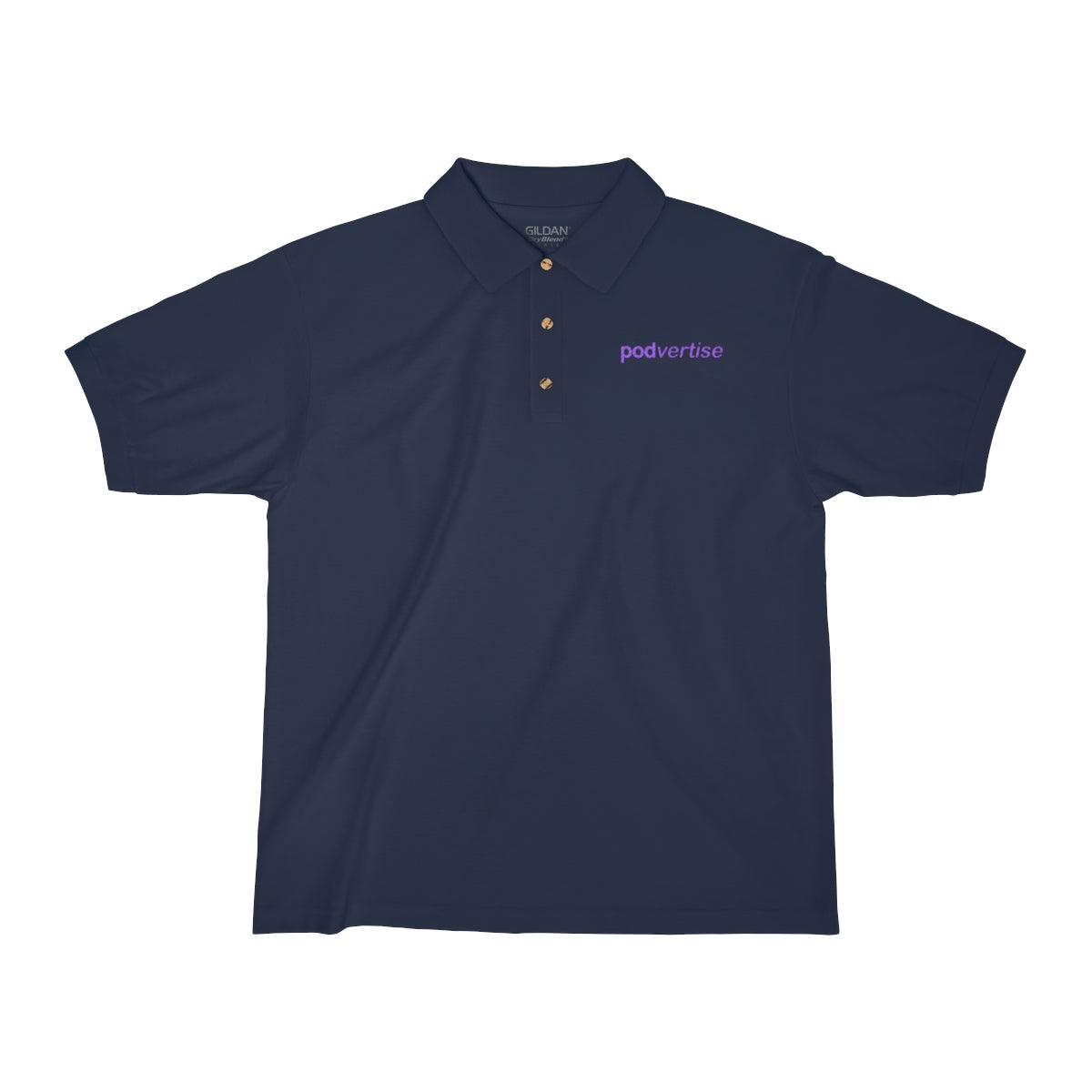 Podvertise Men's Jersey Polo Shirt (purple logo embroided)