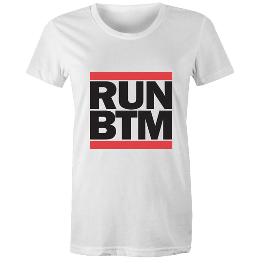 RUN BTM (Black font) - Sportage Surf - Womens T-shirt