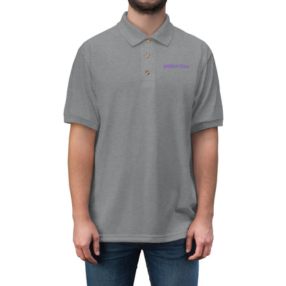 Podvertise Men's Jersey Polo Shirt (purple logo embroided)